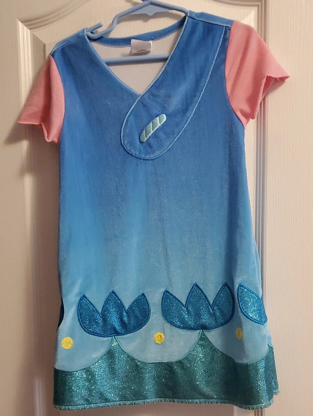 DreamWorks Trolls Light Blue Velvet Top